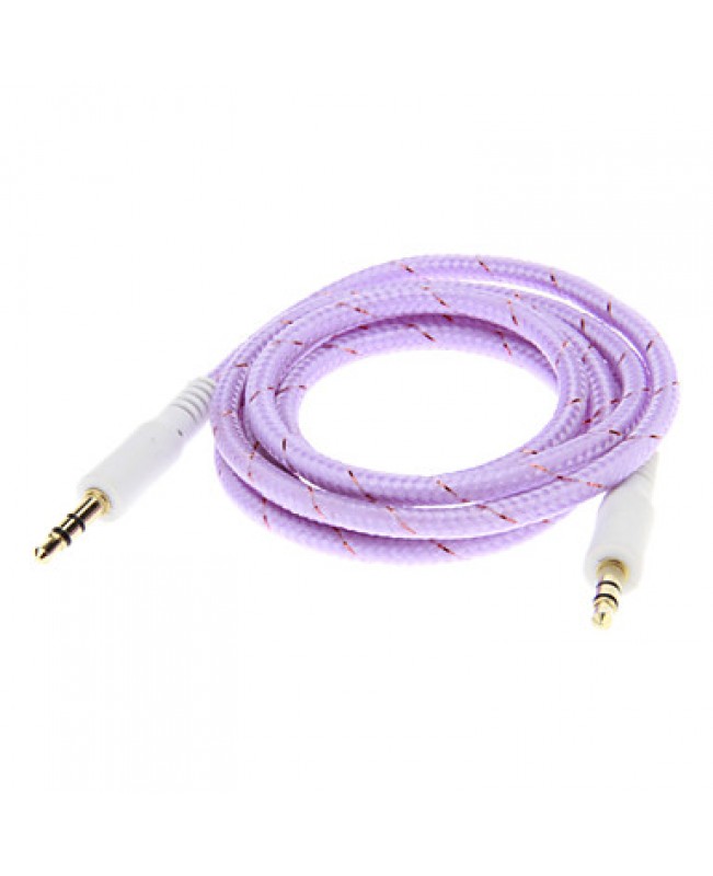 Weave Line Audio Jack Connection Cable(Purple 1.0m...