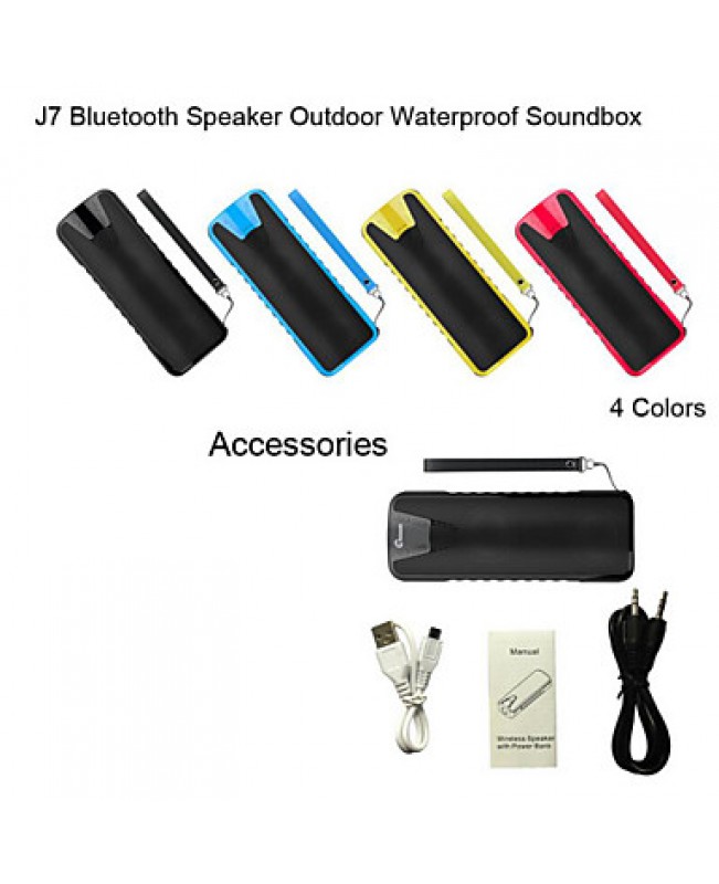 Portable Waterproof Wireless Bluetooth Speaker With 4000mah Power Bank HIFI Portable Speakers Sound Box with LED Light