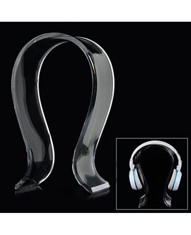 U-Shaped Headphone / Headset Hanger Holder Stand - Translucent White